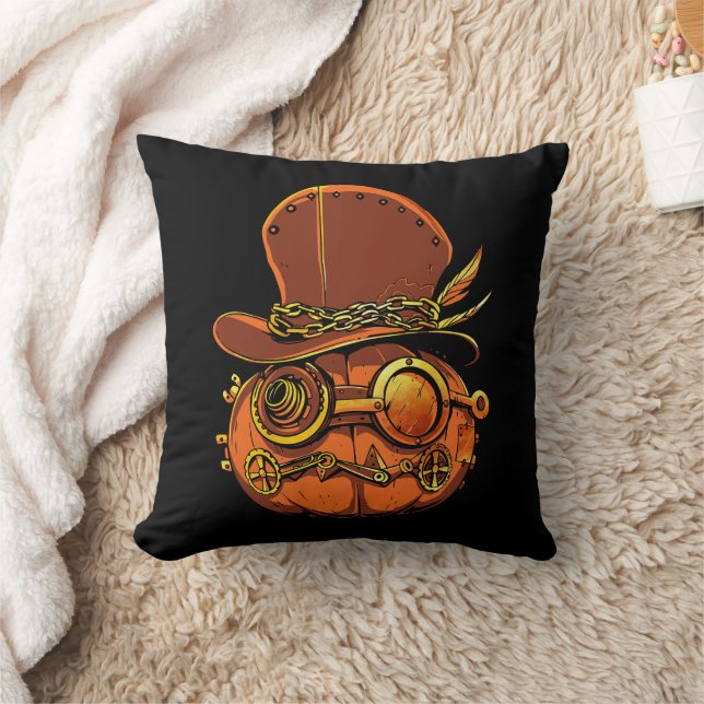 Steampumpkin Victoriaanse Halloween Collectie Kussen (Deken)