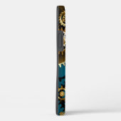 Steampun turquoise Achtergrond met tandwielen Case-Mate iPhone Case (Achterkant / Rechts)