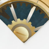 Steampun turquoise Achtergrond met tandwielen Fleece Deken (Hoek)