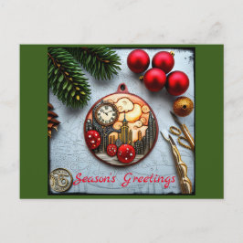 Steampunck Kerstmis Briefkaart