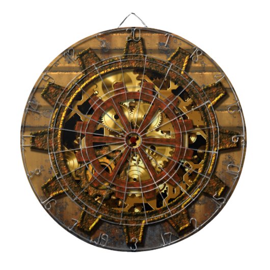 Steampunk 11 Dart Board-opties. Dartbord (Voorkant)