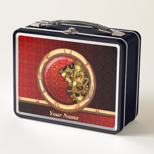 Steampunk 12 Metalen Lunchbox (Voorkant)