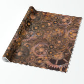 Steampunk 16 Verpakkingspapier Cadeaupapier (Uitgerold)