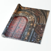 Steampunk 17-pakpapier cadeaupapier (Uitgerold)