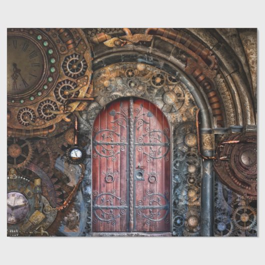 Steampunk 17-pakpapier cadeaupapier (Vlak)