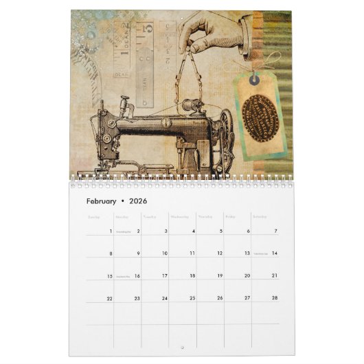 Steampunk 2025 Fantasy Kalender (Feb 2026)
