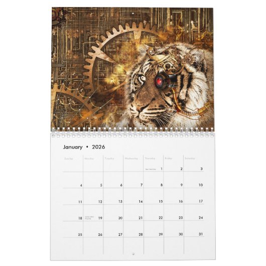 Steampunk 2025 Fantasy Kalender (Jan 2026)