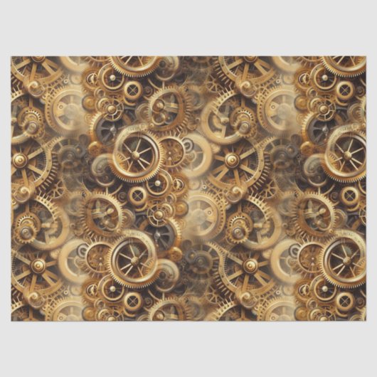 Steampunk 27A1 Weefseldocument Tissuepapier (Voorkant)