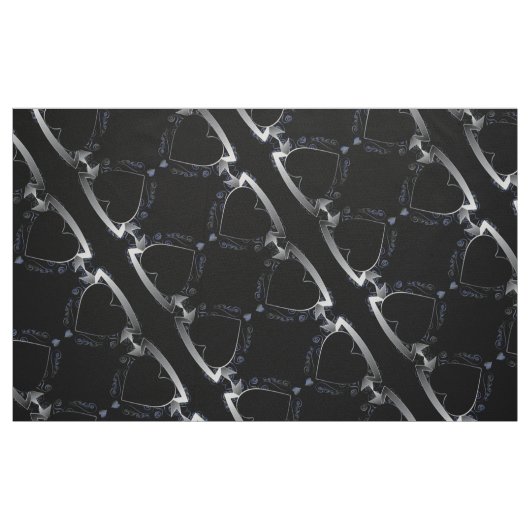 Steampunk 3D Black Heart Series Stof (Fat Quarter)