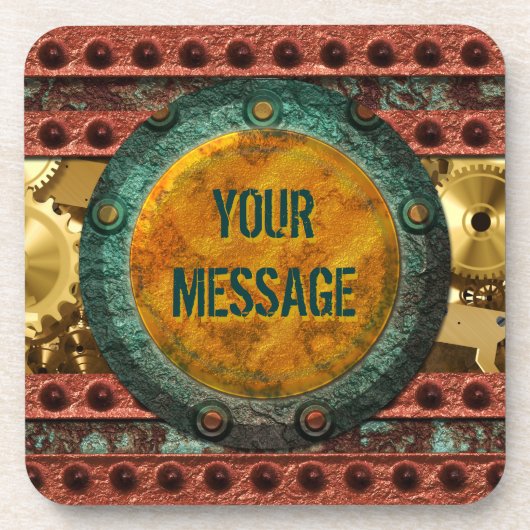 Steampunk 4A-Onderzetter Drankjes Onderzetter (Voorkant)