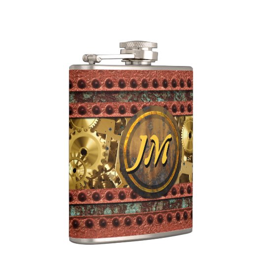 Steampunk 4A Opties voor gevlekte kolven Heupfles (Rechts)