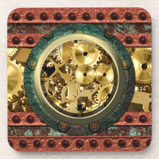 Steampunk 4B-Onderzetter Drankjes Onderzetter (Voorkant)