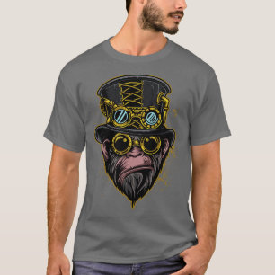 Steampunk aap illustratie t-shirt