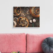 Steampunk - Abstract - de Tijd is ingewikkeld Canvas Afdruk (Insitu (Woonkamer))