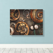 Steampunk - Abstract - de Tijd is ingewikkeld Canvas Afdruk (Insitu (Houten vloer))