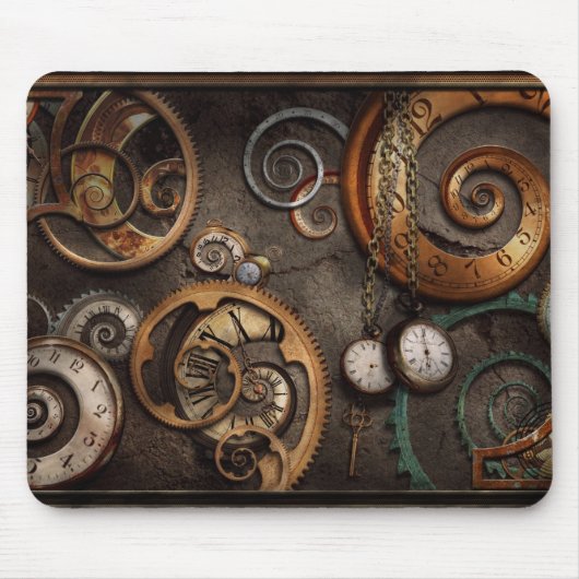 Steampunk - Abstract - de Tijd is ingewikkeld Muismat (Voorkant)