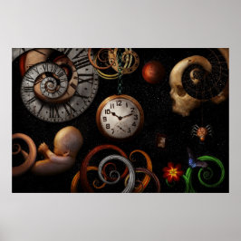 Steampunk - Abstract - Het begin en einde Poster