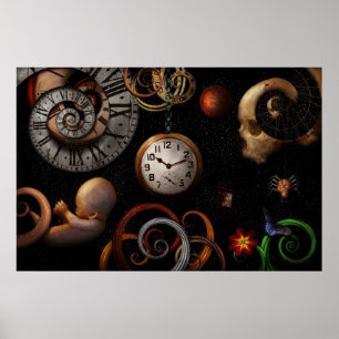 Steampunk - Abstract - Het begin en einde Poster