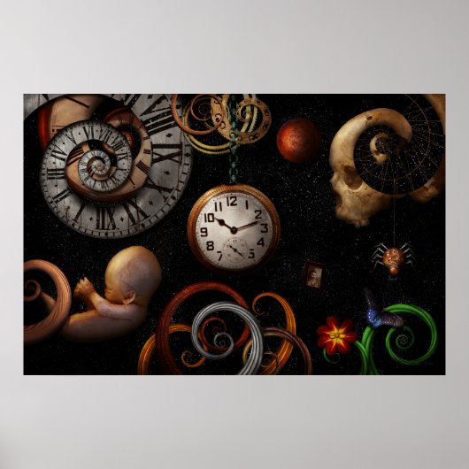 Steampunk - Abstract - Het begin en einde Poster (Voorkant)
