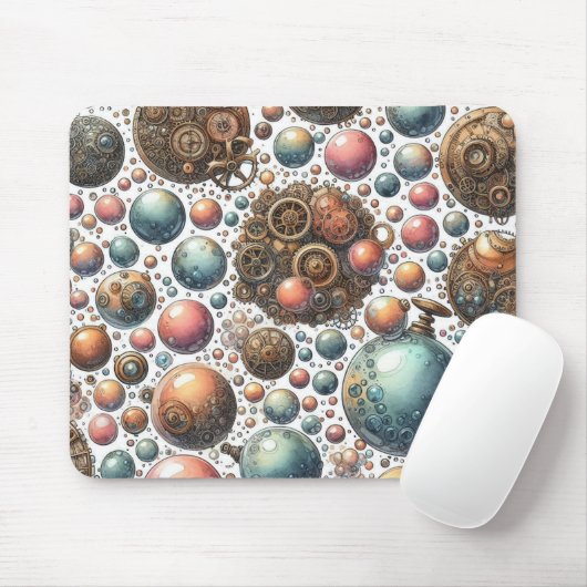 Steampunk Abstract Mousepad Muismat (Met muis)