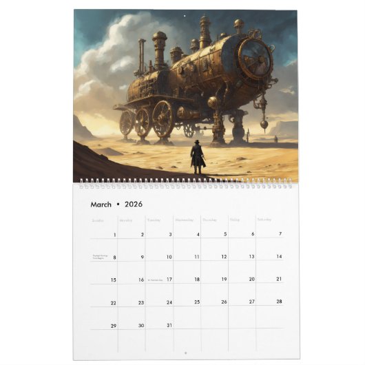 Steampunk Adventures Calendar Kalender (Mar 2026)