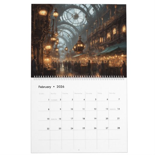 Steampunk Adventures Calendar Kalender (Feb 2026)