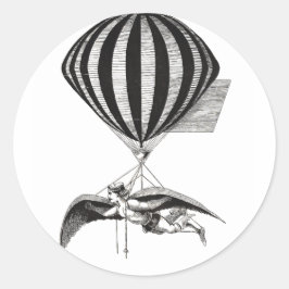 Steampunk Aerialist & Ballon Ronde Sticker