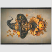 Steampunk Afro-Amerikaanse heks F6R Decoupage Tissuepapier (Voorkant)