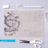  Steampunk Air ballonpatroon oud schrijven Tissuepapier (Craft)
