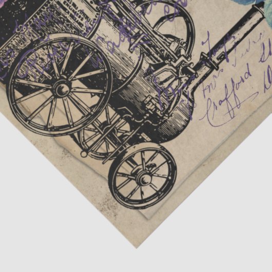 Steampunk Air Bloon Industrial Art Tissuepapier (Detail)