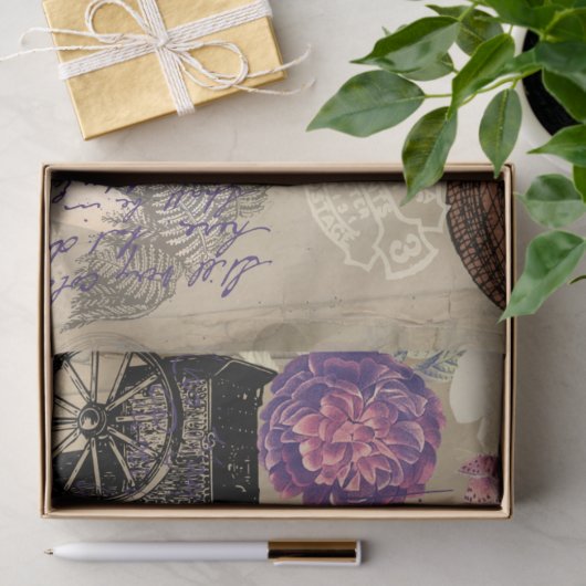 Steampunk Air Bloon Industrial Art Tissuepapier (Geschenk)