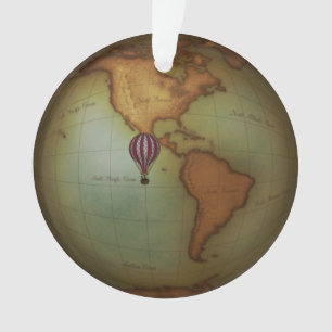 Steampunk Air Travel Neo-Victoriaans Map van het W Ornament