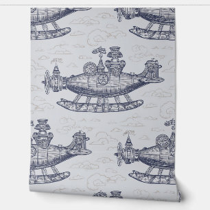 Steampunk Airship Adventure Behang