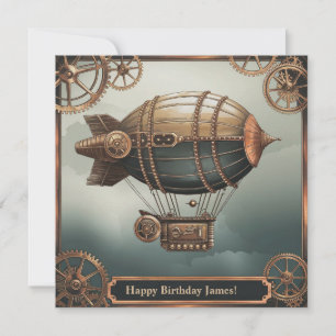 Steampunk Airship  Adventure Design Kaart