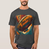 Steampunk Airship Adventure T-shirt (Voorkant)