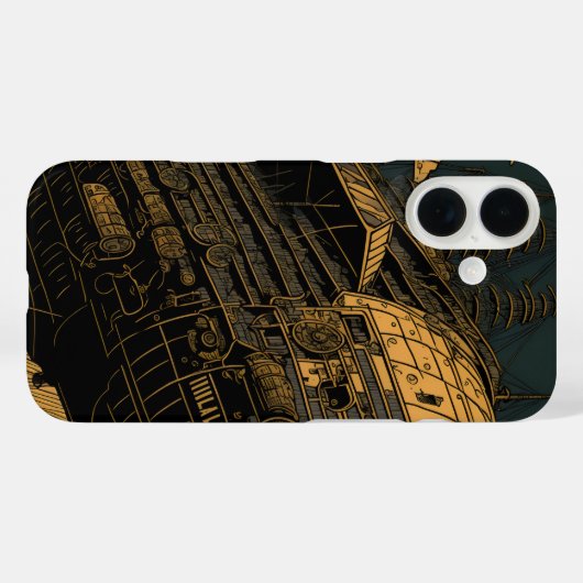 SteamPunk Airship Case-Mate iPhone Case (Achterkant (horizontaal))