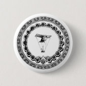 Steampunk Airship Flying Blimp Ronde Button 5,7 Cm (Voorkant)