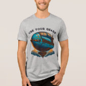 SteamPunk Airship - Gebruik uw tandwielen T-Shirt (Voorkant)