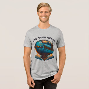 SteamPunk Airship - Gebruik uw tandwielen T-Shirt