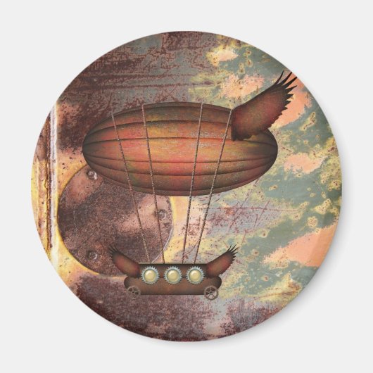 Steampunk  Airship Magnet (Voorkant)