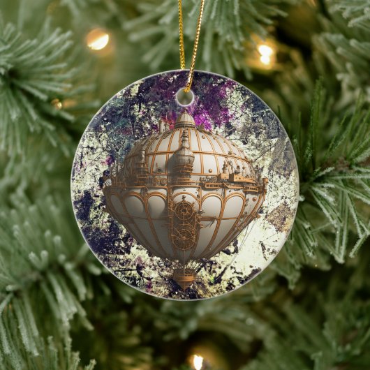 Steampunk Airship Ornament - Whimsical Heights (Boom)