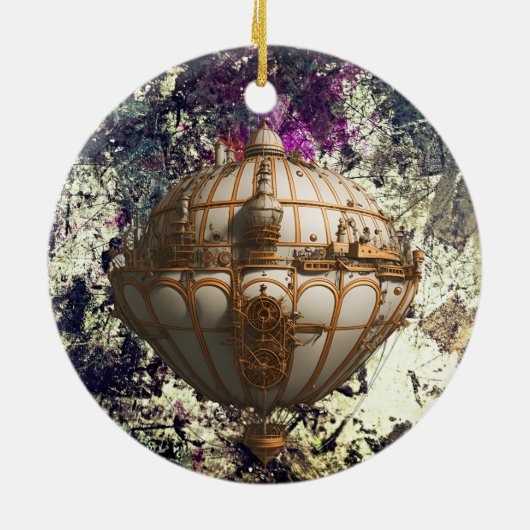 Steampunk Airship Ornament - Whimsical Heights (Achterkant)