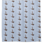 Steampunk Airship Pattern Shower Curtain Douchegordijn (Voorkant)