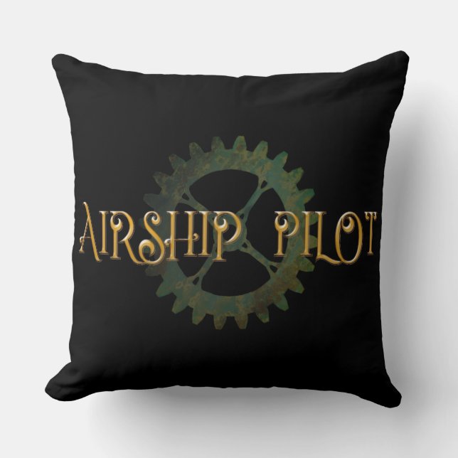 Steampunk Airship Pilot  Kussen (Voorkant)