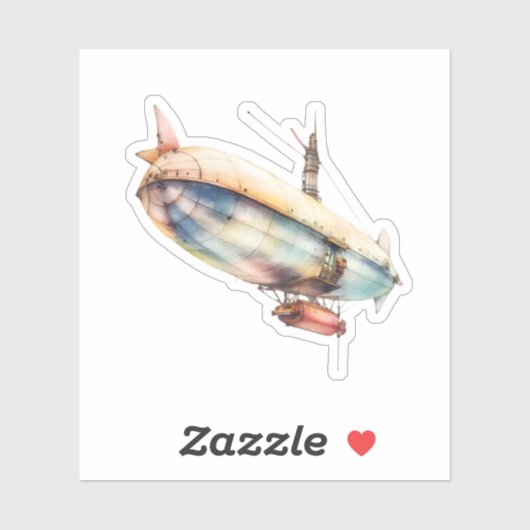 Steampunk Airship Sticker (Vel)
