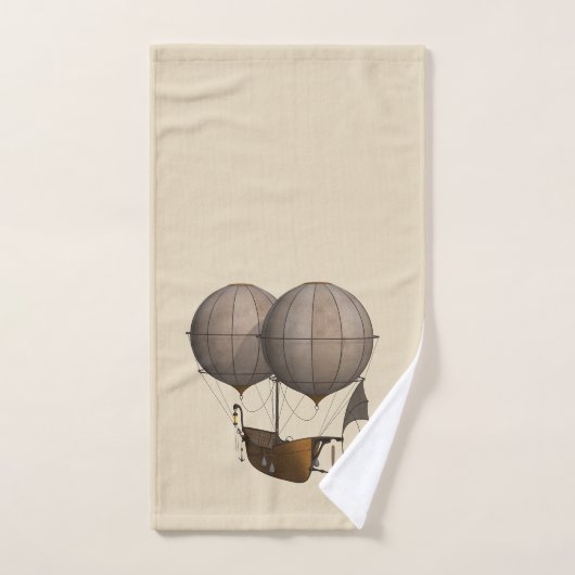 Steampunk Airship Towel Set Bad Handdoek (Handdoek)