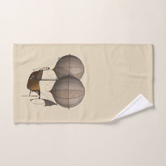 Steampunk Airship Towel Set Bad Handdoek (Handdoek)