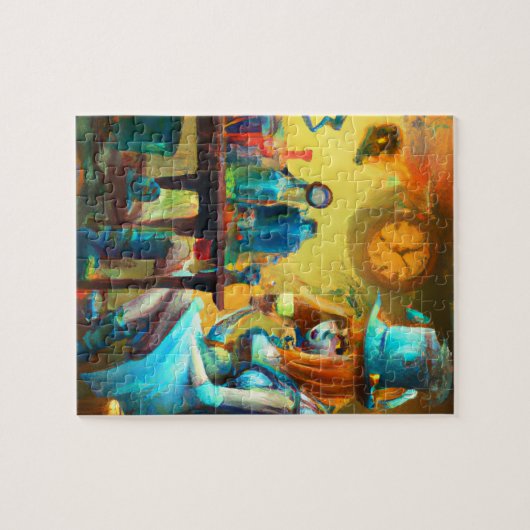 Steampunk Alice Creëer Poties in een Alchemy Lab Legpuzzel (Horizontaal)