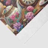 Steampunk Alice White Rabbit Tea Party Decoupage Tissuepapier (Detail)