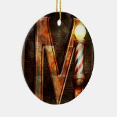 Steampunk - Alphabet - M is voor Mustache Keramisch Ornament (Rechts)